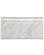 Calacatta Gold Marble 6x12 Skirting Baseboard Trim Molding Honed