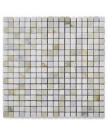 Calacatta Gold 5/8x5/8 Square Mosaic Tile Honed