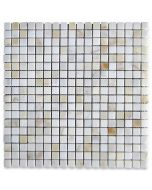 Calacatta Gold 5/8x5/8 Square Mosaic Tile Polished