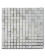 Calacatta Gold Marble 3/4x3/4 Square Mosaic Tile Tumbled