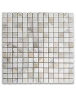 Calacatta Gold Marble 3/4x3/4 Square Mosaic Tile Honed