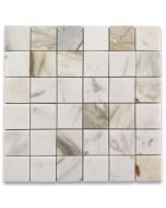 Calacatta Gold 2x2 Square Mosaic Tile Honed