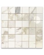 Calacatta Gold 2x2 Square Mosaic Tile Polished