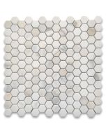 Calacatta Gold 1 inch Hexagon Mosaic Tile Honed