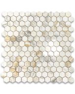 Calacatta Gold 1 inch Hexagon Mosaic Tile Polished