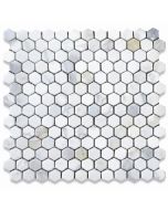 Calacatta Gold 1 inch Hexagon Mosaic Tile Tumbled