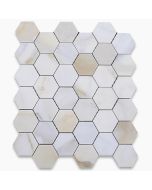 Calacatta Gold 2 inch Hexagon Mosaic Tile Honed