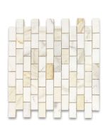 Calacatta Gold 1x2 Medium Brick Mosaic Tile Polished