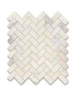 Calacatta Gold 1x2 Herringbone Mosaic Tile Polished