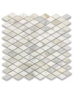 Calacatta Gold 1x1-7/8 Rhomboid Diamond Mosaic Tile Honed