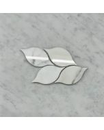 Calacatta Gold Marble Leaf Shape Medi Mosaic Tile Polished