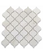 Moleanos Beige Medium Lantern Shaped Arabesque Baroque Mosaic Tile Honed