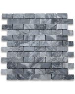 Bardiglio Gray 1x2 Medium Brick Mosaic Tile Honed
