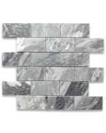 Bardiglio Gray 2x4 Grand Brick Subway Mosaic Tile Honed