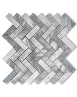 Bardiglio Gray 1x3 Herringbone Mosaic Tile Honed