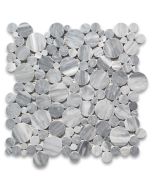 Bardiglio Gray Bubble Round Paramount Mosaic Tile Honed