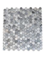 Bardiglio Gray 3/4" Penny Round Mosaic Tile Polished