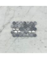 Bardiglio Gray 3/4" Penny Round Mosaic Tile Polished