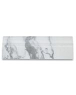 Statuary White Marble 4x12 Baseboard Crown Molding Honed