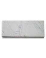 Statuary White Marble 5x12 Baseboard Trim Molding Honed