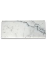 Statuary White Marble 5x12 Baseboard Trim Molding Polished