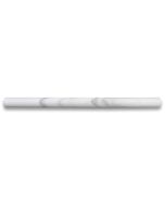 Statuary White Marble 3/4x12 Pencil Liner Trim Molding Honed