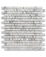 Statuary White Marble 3/4x3/4 Hand Clipped Random Broken Mosaic Tile Polished