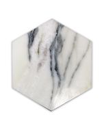 Statuary White Marble 6 inch Hexagon Tile Polished