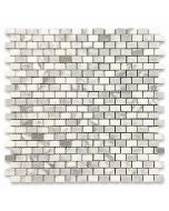 Statuary White Marble 5/8x3/4 Mini Brick Mosaic Tile Polished