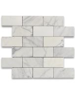 Statuary White Marble 2x4 Grand Brick Subway Mosaic Tile Honed