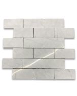 Statuary White Marble 2x4 Grand Brick Subway Mosaic Tile Polished