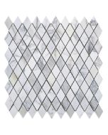 Statuary White Marble 1x1-7/8 Rhomboid Diamond Mosaic Tile Polished