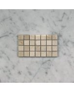 (Sample) Crema Marfil Marble 3/4x3/4 Square Mosaic Tile Polished