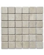 Crema Marfil 2x2 Square Mosaic Tile Tumbled