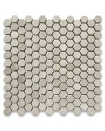Crema Marfil 1 inch Hexagon Mosaic Tile Tumbled
