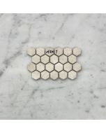 (Sample) Crema Marfil Marble 1 inch Hexagon Mosaic Tile Tumbled