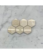 (Sample) Crema Marfil Marble 2 inch Hexagon Mosaic Tile Polished
