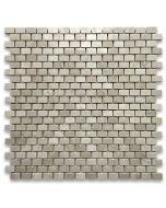 Crema Marfil Marble 5/8x3/4 Mini Brick Mosaic Tile Polished