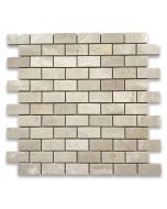 Crema Marfil 1x2 Medium Brick Mosaic Tile Polished
