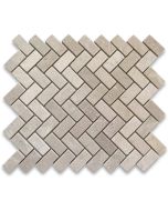 Crema Marfil 1x2 Herringbone Mosaic Tile Tumbled