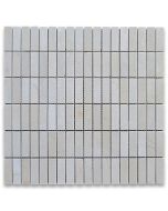 Crema Marfil 5/8x2 Rectangular Stacked Mosaic Tile Polished