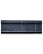 Nero Marquina Black Marble 4x12 Plaza Trim Molding Honed