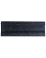 Nero Marquina Black Marble 4x12 Plaza Trim Molding Polished