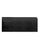 Nero Marquina Black Marble 5x12 Baseboard Trim Molding Honed