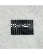 Nero Marquina Black Marble 3/8x3/8 Square Mosaic Tile Polished
