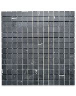 Nero Marquina Black Marble 3/4x3/4 Square Mosaic Tile Honed