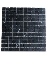 Nero Marquina 1x1 Square Mosaic Tile Polished