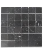 Nero Marquina 2x2 Square Mosaic Tile Polished