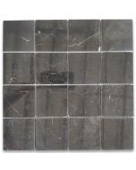 Nero Marquina Black Marble 3x3 Square Mosaic Tile Polished