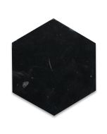 Nero Marquina Black Marble 6 inch Hexagon Tile Honed